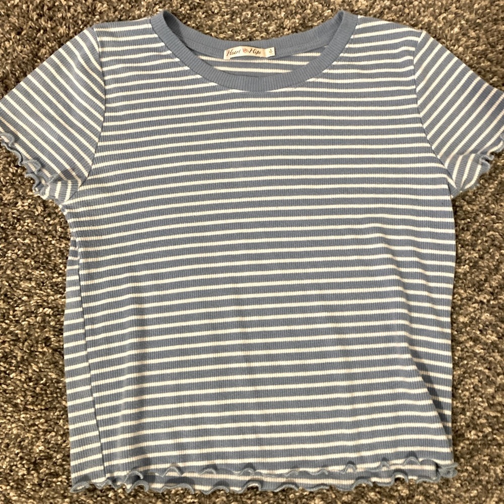 Light blue crop top